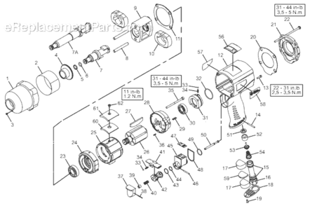 Page A Diagram and Parts List for CP7749Q 8941077498 Chicago Pneumatic Wrench